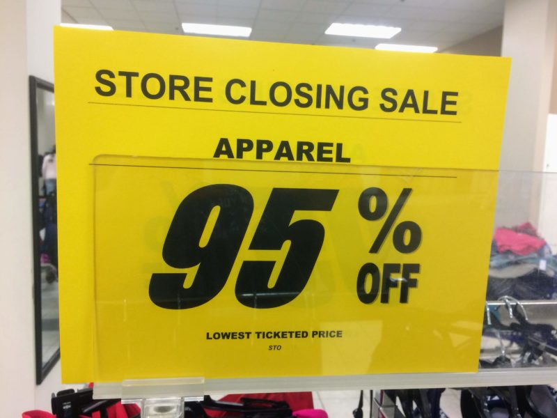 Closing sale